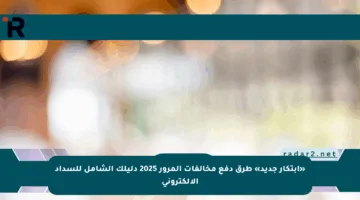 «ابتكار جديد» طرق دفع مخالفات المرور 2025 دليلك الشامل للسداد الإلكتروني